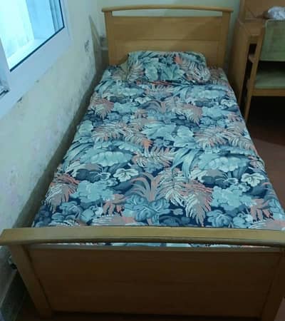 pair of single bed // Single Bed // wooden Bed with study table+Chairs