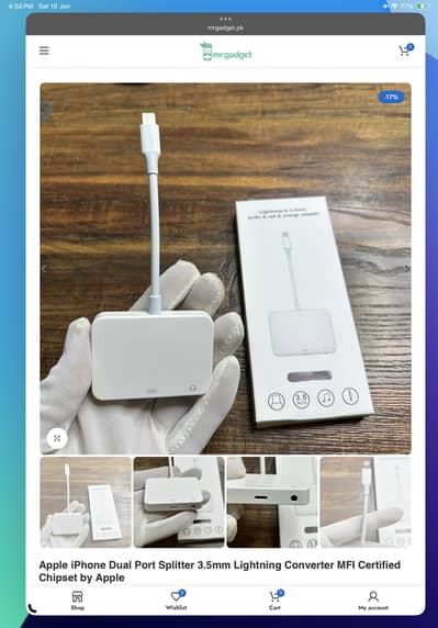 IPHONE Splitter  (charge+handsfree) 2in1