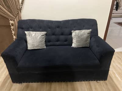 Black mini 2 seater Sofa.