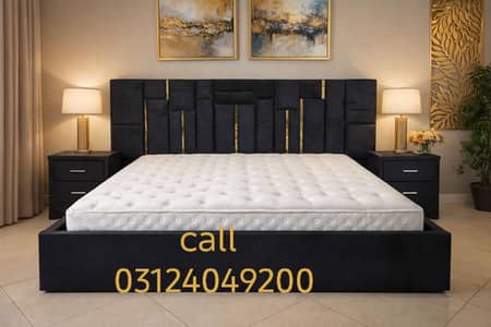 low profile bed with two side tables call 03124049200