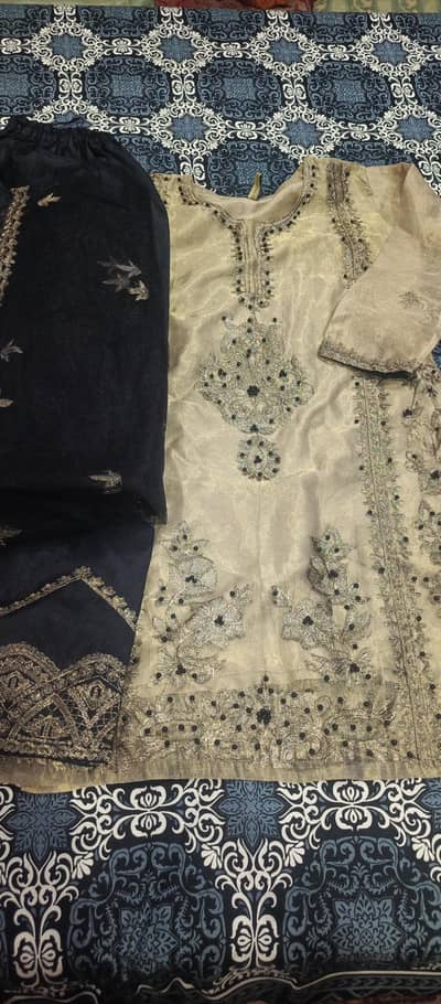 ladies Pakistani embroidery  chiffon  suit