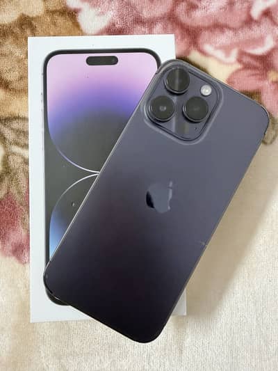 Urgent sale PTA Approved IPhone 14 Pro Max 256GB complete box