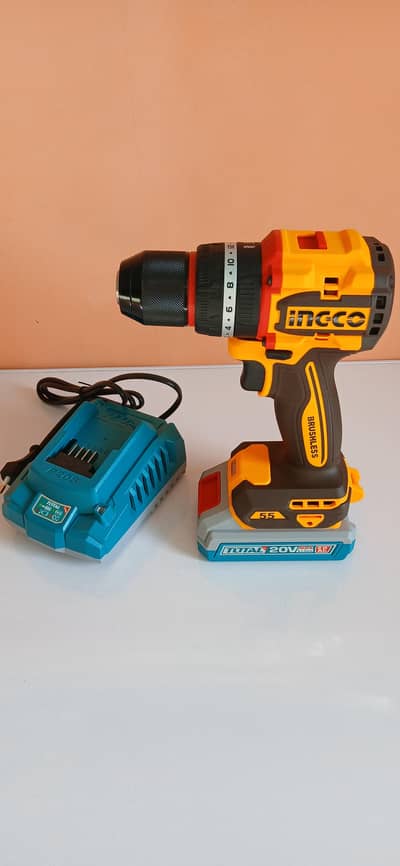 Ingco 20v Cordless Drill Machine Wood dril diy battery charger