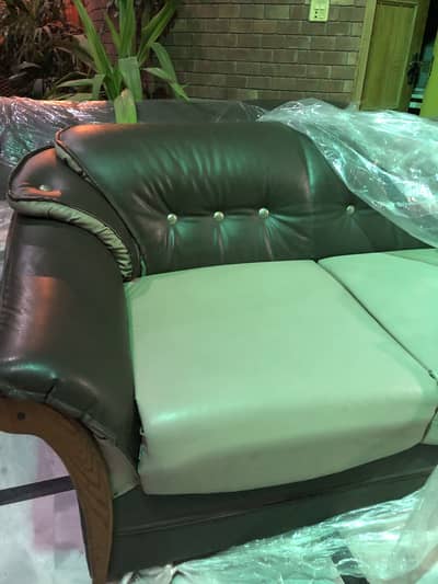 6 Seater Sofa Set Beige & Brown