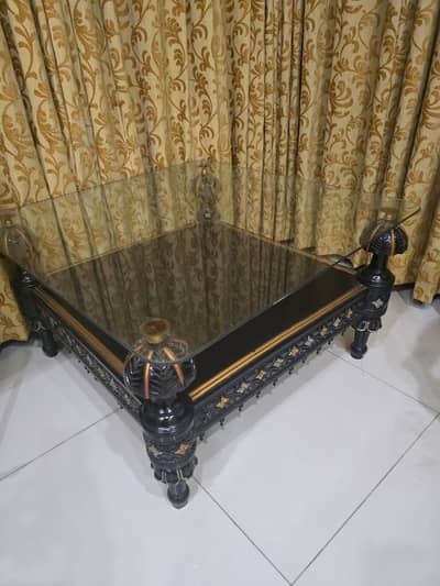 Center Table with 2 side tables [Set of 3]