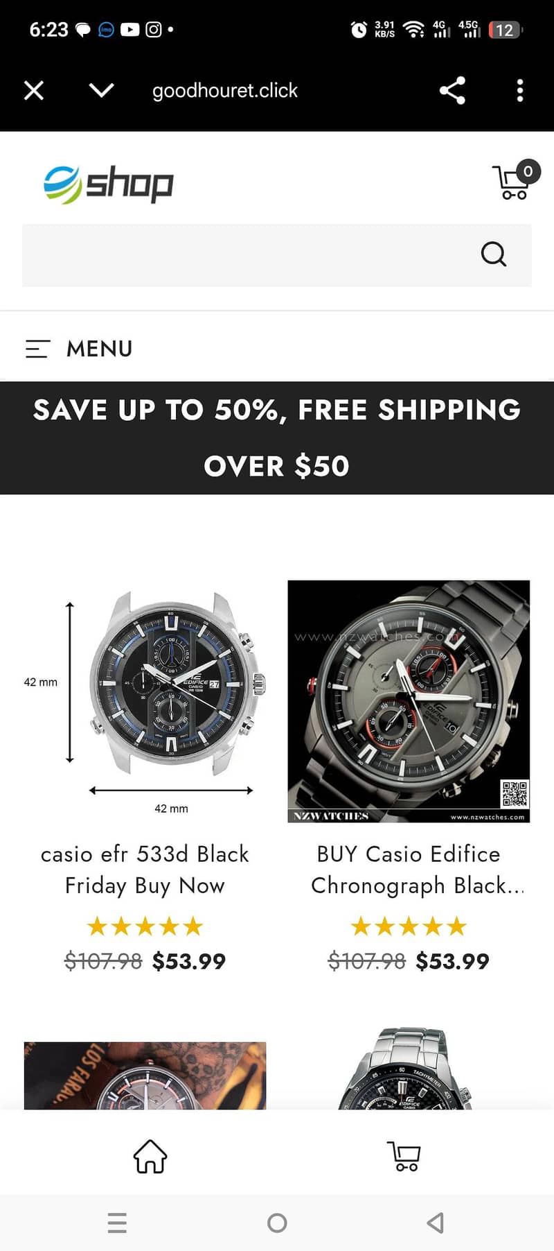 Edificie Casio chronograp 2