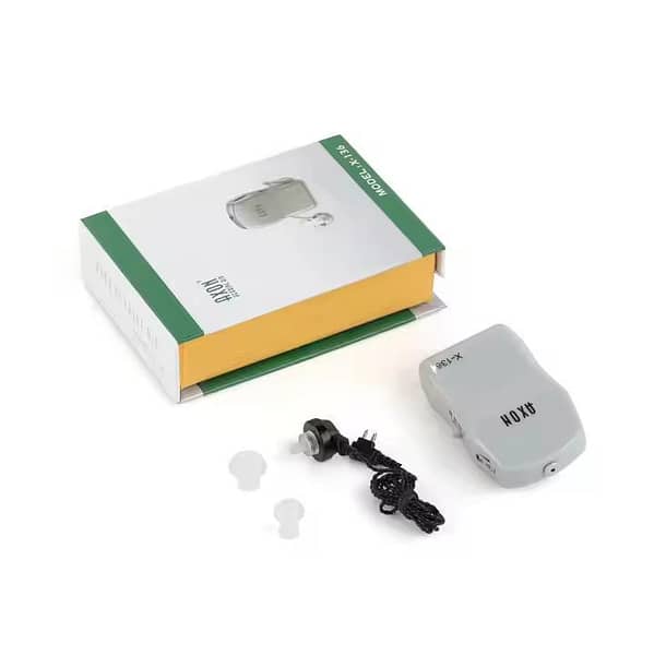 AXON X-136 Mini Hearing Aid Machine Pocket Wired Box system for Best Sound Amplifier Receiver Ear Care