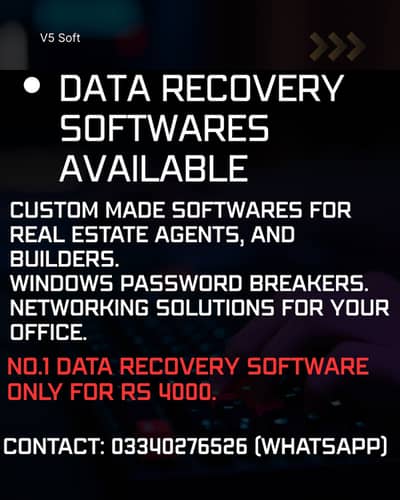 No. 1 Data Recovery Software and Custom Softwares for Real Estate Agent