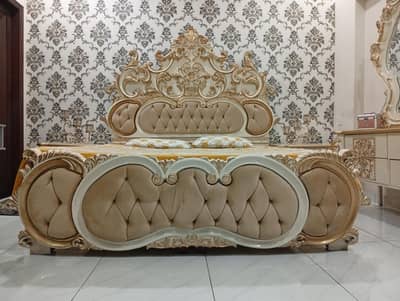 fiber wood king size bed