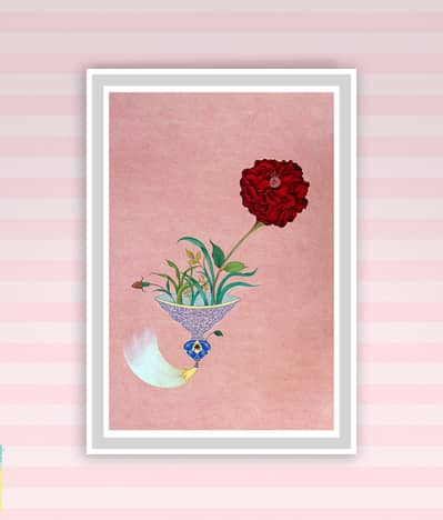 Original Gouache on wasli – 14.5"x20" – Framed