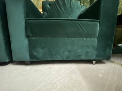 Velvet 5 seater sofa set