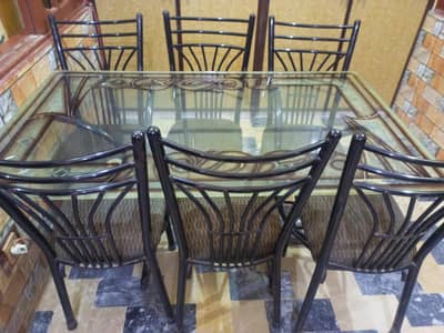 Dining table with 6 chairs