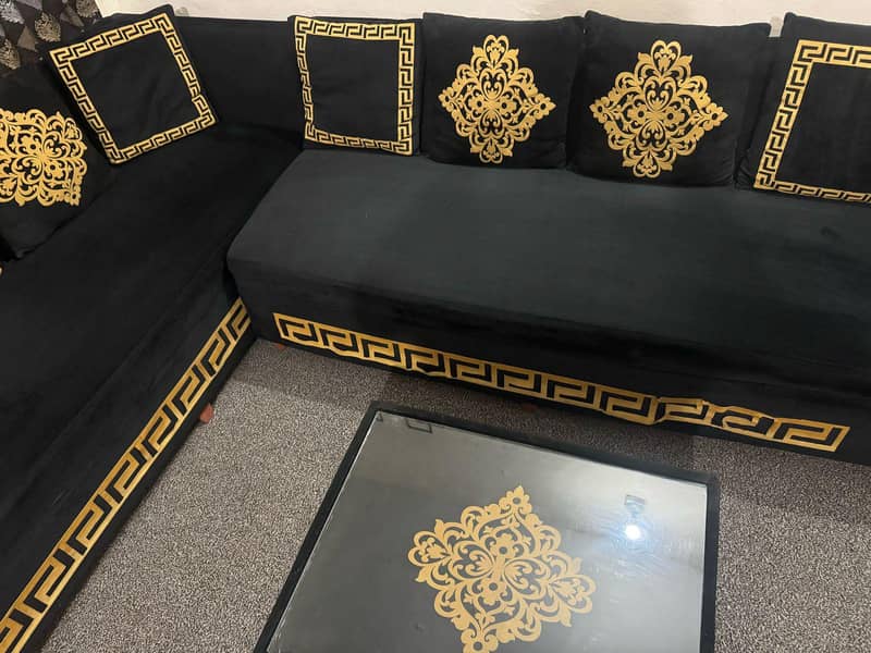 Lshape Sofa with table 2