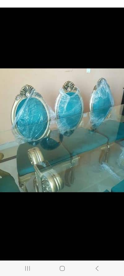 Dining Table Golden Colour