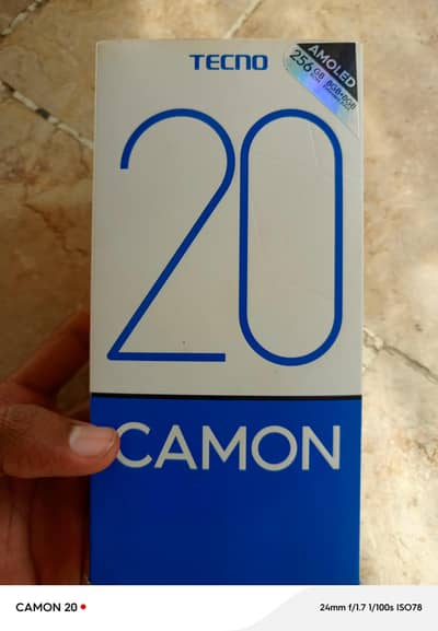 tecno camon 20  with charger with box