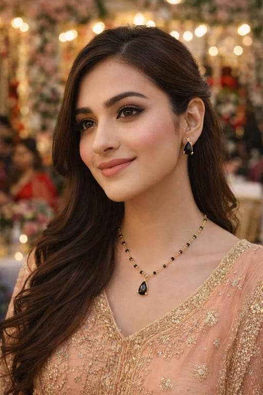 Black & Gold  Pendant Necklace Set&Ring