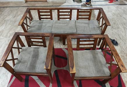 5 seater wooden sofa