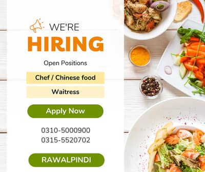  CHINESE CHEF / WAITERS REQUIRED 