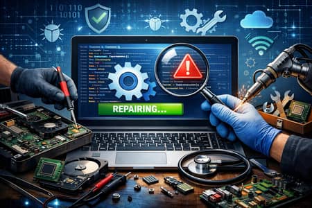 computer & laptop repairing of software & Hardware + windows