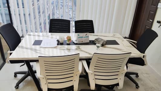 One meeting table with 6 chairs