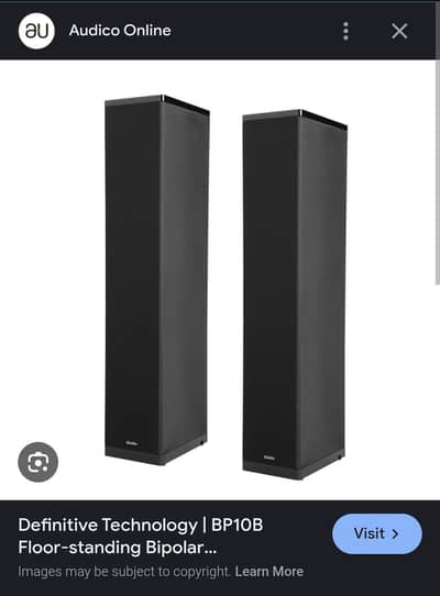 Definitive Technology BP10 Tower HiFi Home Theater (JBL Klipsch KEF )