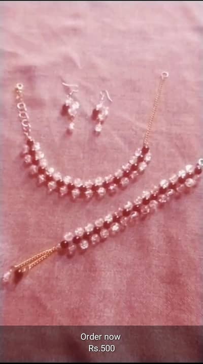 bracelet earrings necklace 