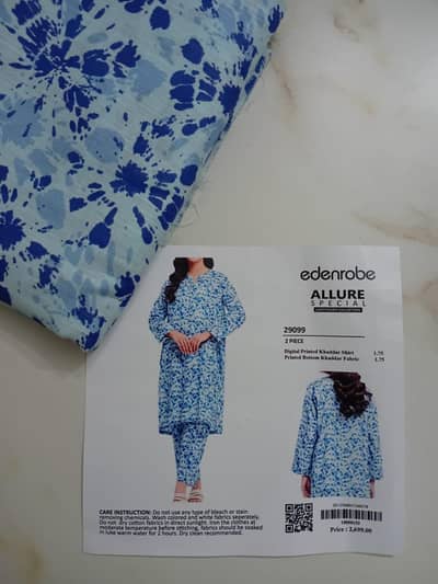 2 piece branded unstitched