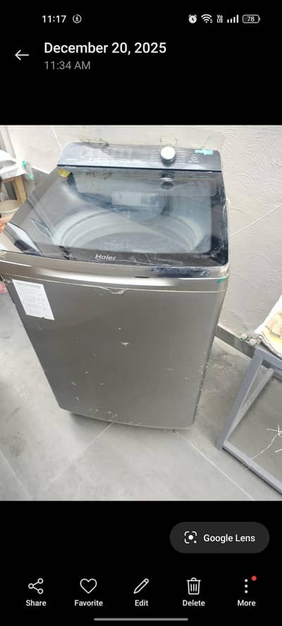 haier automatic washing machine (15KG)