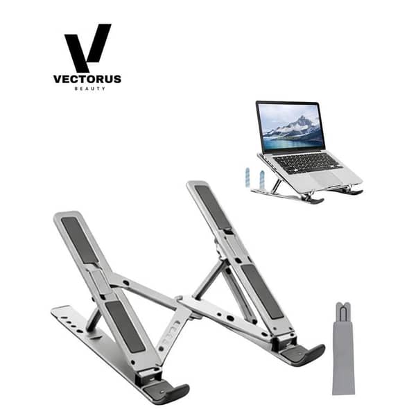 Laptop Stand for Desk Adjustable Desk/Table Laptop Stand, Foldable Ergonomic Gaming Laptop Stand With Anti Slip Rubbers, Metal Laptop Stand Portable Laptop Stand 7 Gear Slot Anti Slip Silicone Foldable Adjustable Laptop Stand