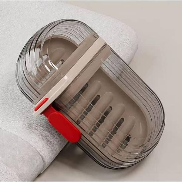 Plastic Soap Dish for Travel | Compact and Durable Soap Box with Lid and Drainage Tray for Home, Camping, and Travel Use