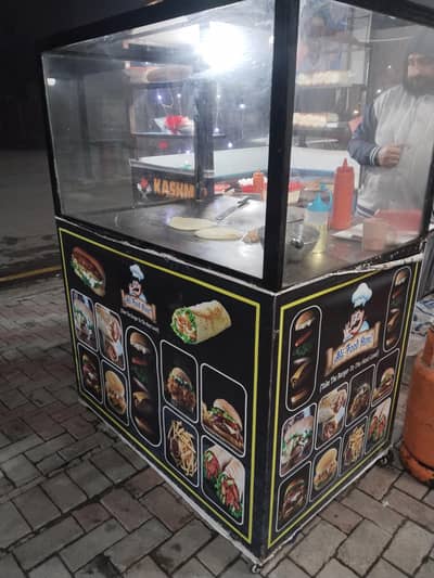 1 shawarma counter and 1 frize stand with accessories