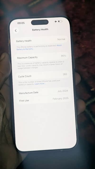 iphone 15pro max 256  95 battery bypass w03130556046