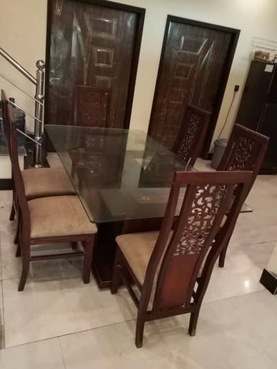 dining table/Dining/Dining with chair/glass top dining