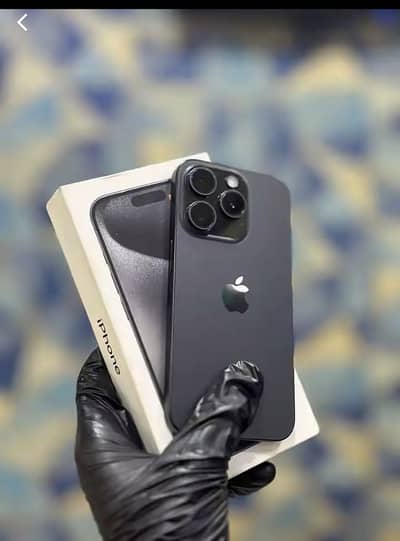 Iphone15 prr factory unlock 128 black with box and data cable