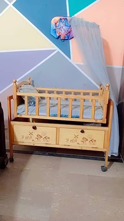 Baby Cot with Mattress just like new