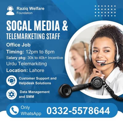 Social Media and Telemarketing Staff
