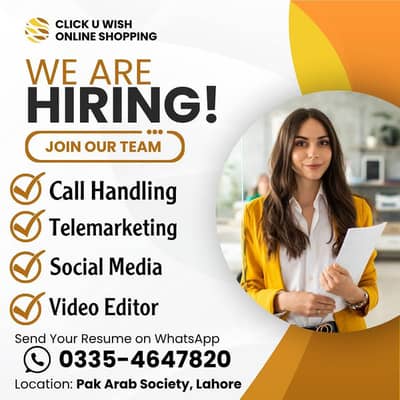 ‎Social Media Staff | Telemarketing Staff | Female Staff | Jobs