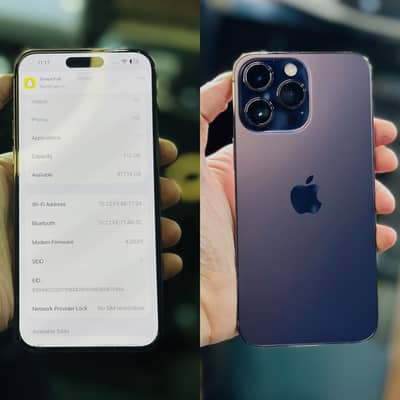 Iphone 14 pro max 512GB PTA physical + esim