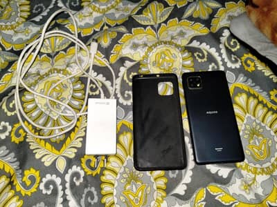 sharp aquos sense 5g, with charger