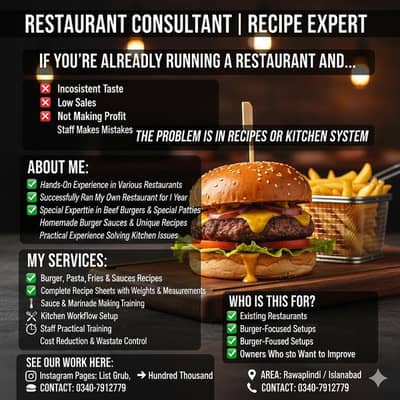 Restaurant Consultant & Recipe