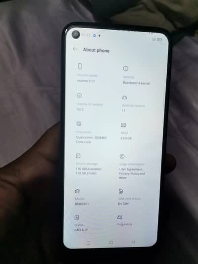 Realme c17 6/128 only set approved 03151006832