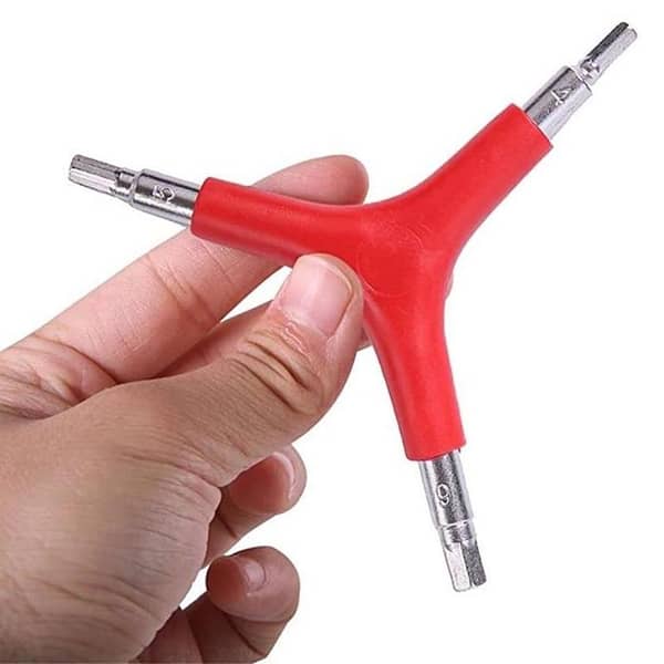 3-Way Bicycle Y-Shaped Hex Wrench Tool - Integrated M4, M5, M6 Allen Key for Bike Repair & Maintenance Cycle