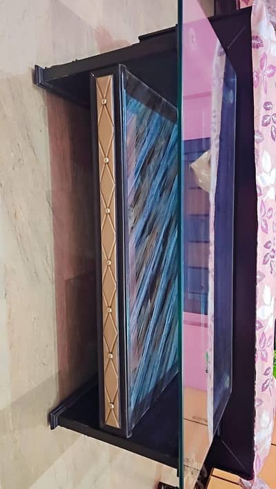 Table Wood with Double Glass