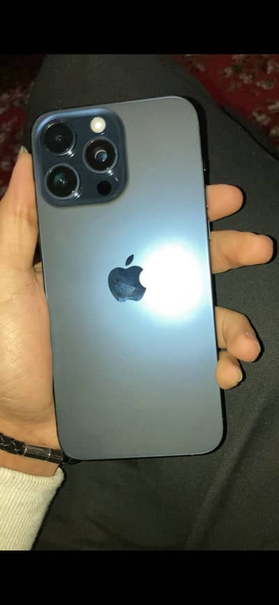 Iphone 15 pro max JV 256gb with box blue titanium