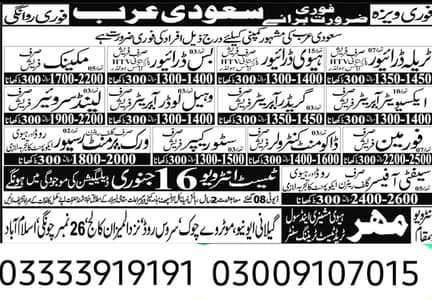 jobs available in saudia