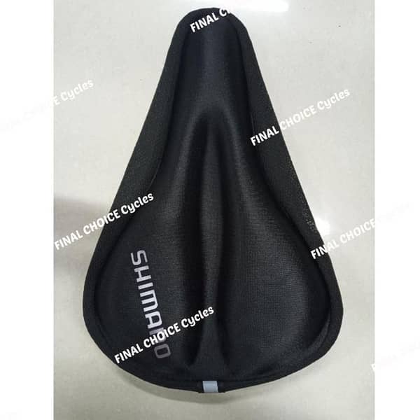 SHIMANO Branded Bicycle Gel Seat Cover - Comfort Cushion Shock Absorbing Saddle Cycle Accessories