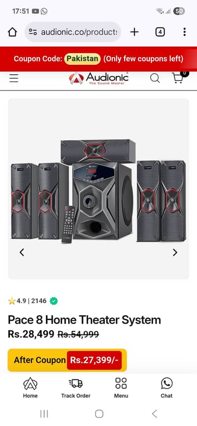 Audionic Pace-8 Home Theatre System