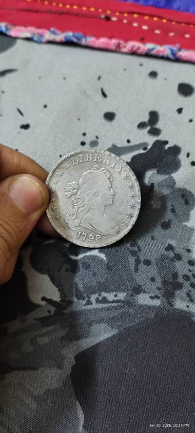 USA 1798 LIBERTY DRAPPED BUST DOLLAR COIN | OLD COIN | RARE & OLD COIN