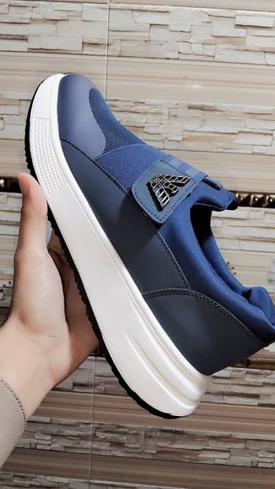 Blue color mans foot wear soft step