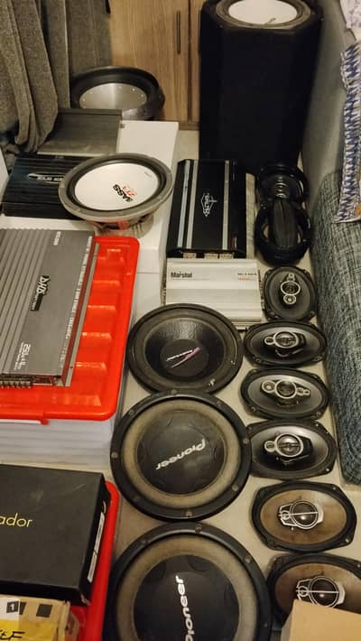 branded car audio amp woofer speaker original old stock